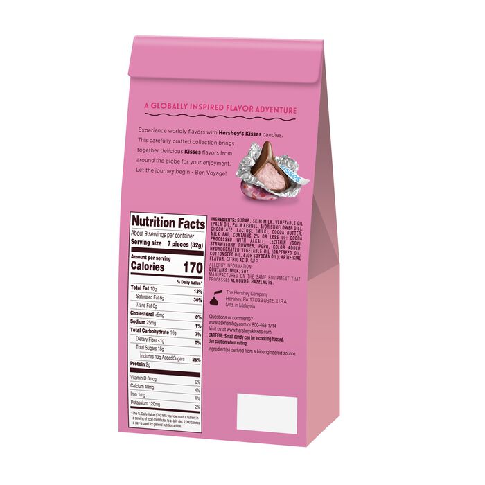 HERSHEY'S KISSES Strawberry Flavored Kisses, 10oz Pouch