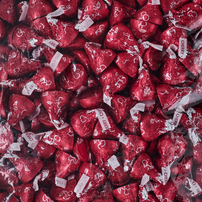 HERSHEY’S KISSES Cherry Cordial Candy, Bulk Bag (60oz)