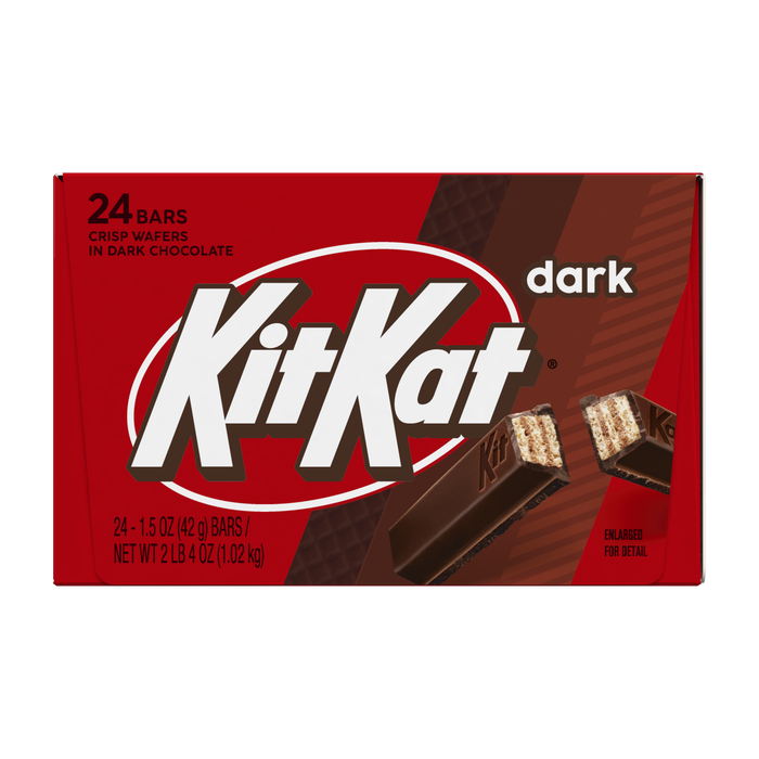 KIT KAT® Dark Chocolate Wafer Candy Bars, 1.5 oz (24 Count)