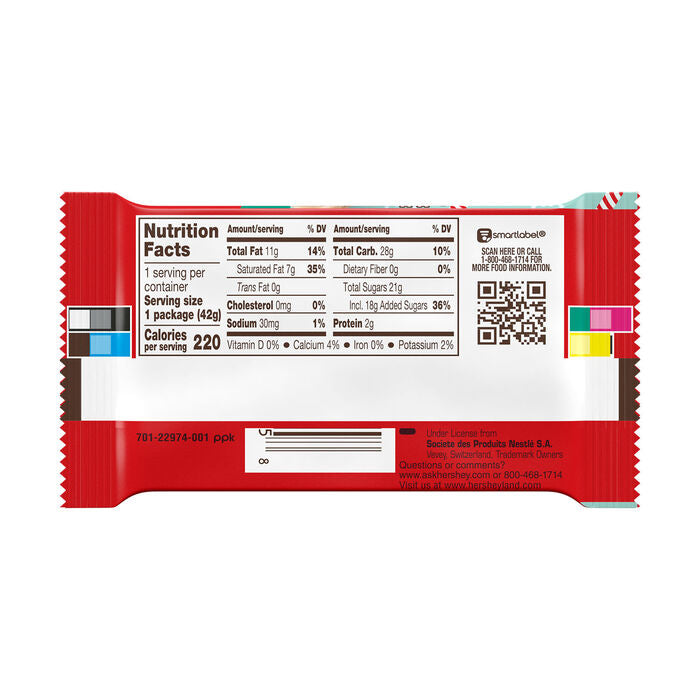 KIT KAT® Peppermint Stick Flavored Wafers, Christmas Candy Bars, 1.5 oz (24 Count)