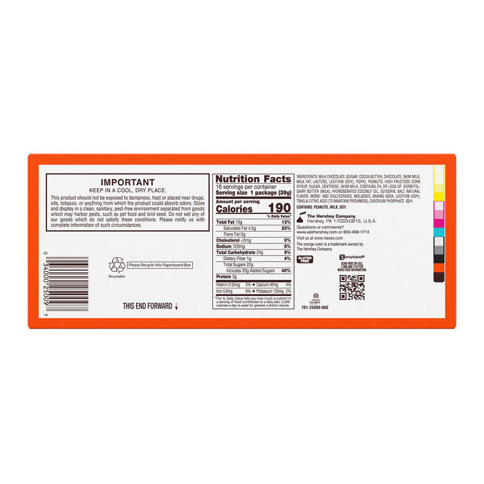 REESE'S BIG CUP Milk Chocolate Peanut Butter Cups with Caramel, 1.4 oz (16 Count)