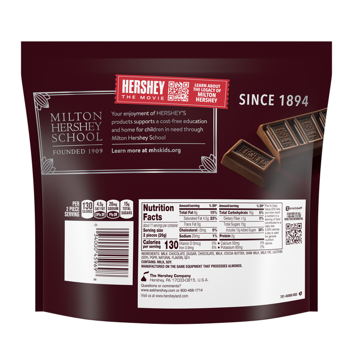 Vintage-Inspired HERSHEY’S Milk Chocolate Snack-Sized Bars (10.35oz)
