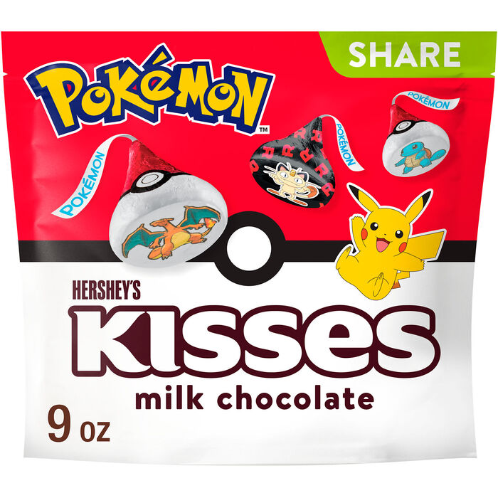 HERSHEY'S KISSES Milk Chocolate Pokémon Team Rocket Candy Share Pack, 9 oz