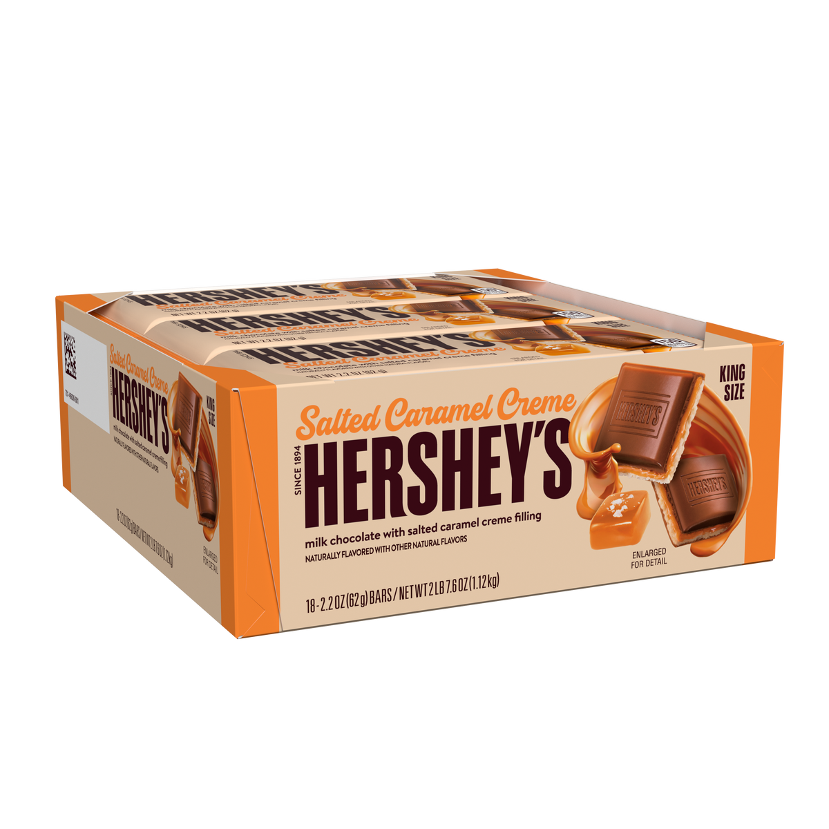HERSHEY'S Salted Caramel Creme Flavored King Size Candy Bar, 2.2 oz