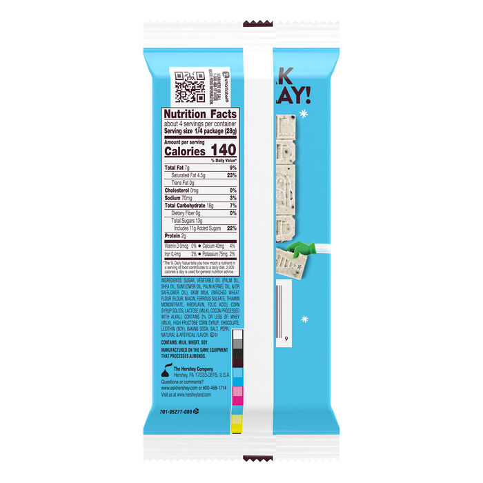 HERSHEY'S Build-A-Snowman Cookies 'n' Creme, Christmas Candy Bar, 4 oz