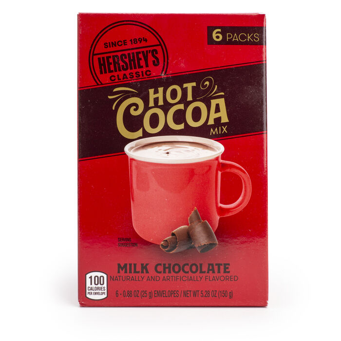 HERSHEY'S Milk Chocolate Hot Cocoa Mix, 0.88oz (6 Count)