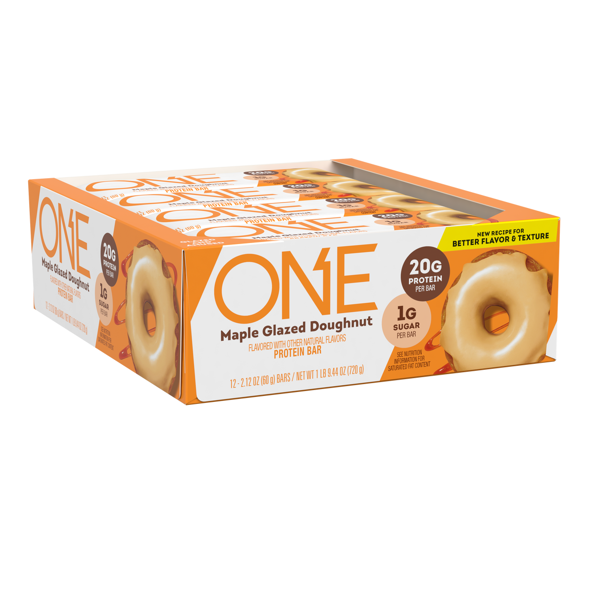 ONE Maple Glazed Doughnut Flavored Protein Bars, 2.12 oz (12 Count)
