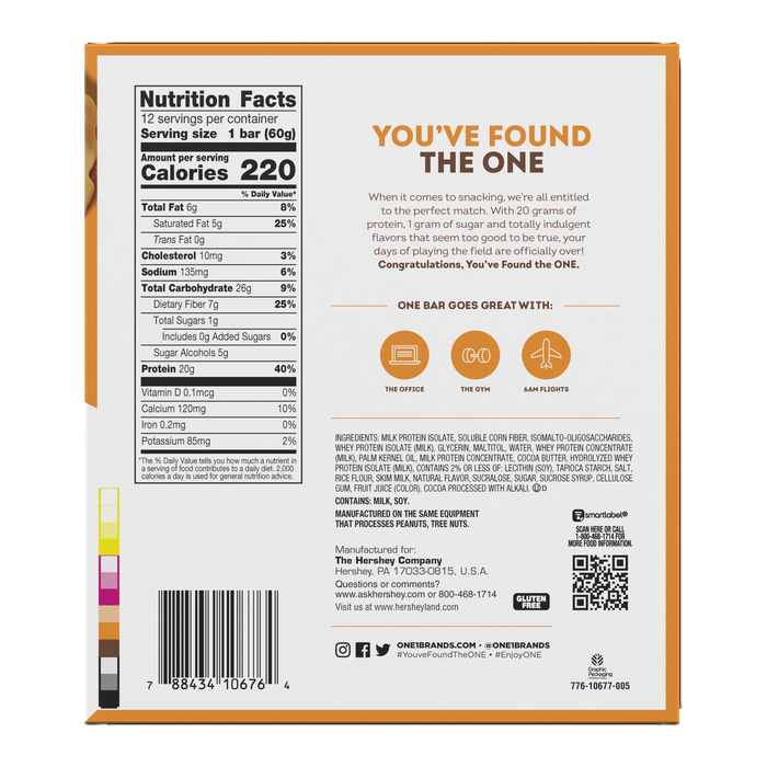 ONE Maple Glazed Doughnut Flavored Protein Bars, 2.12 oz (12 Count)