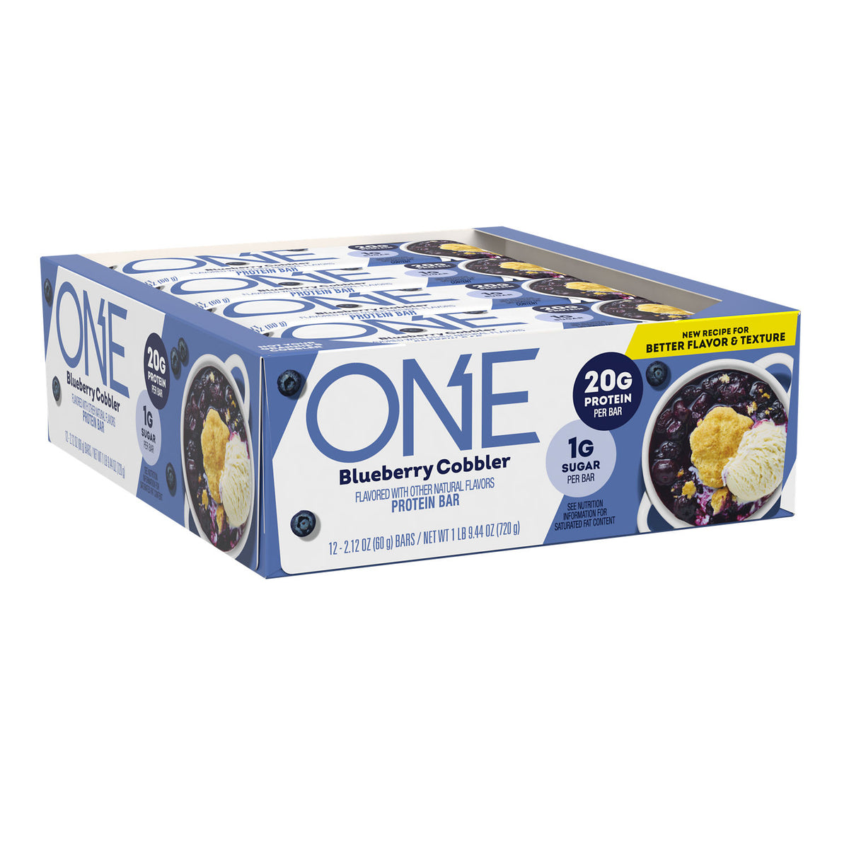 ONE Blueberry Cobbler Flavored Protein Bars, 2.12 oz (12 Count)