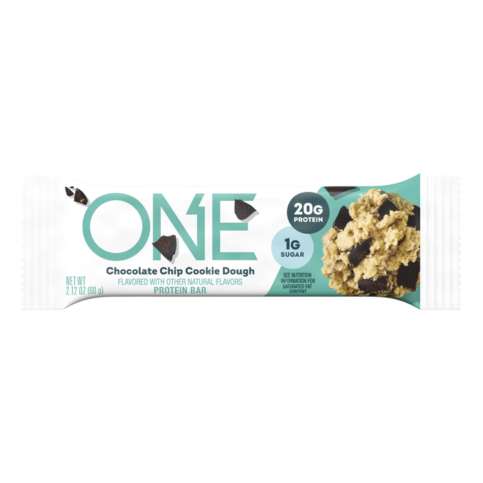 ONE Chocolate Chip Cookie Dough Flavored Protein Bars, 2.12 oz (12 Count)