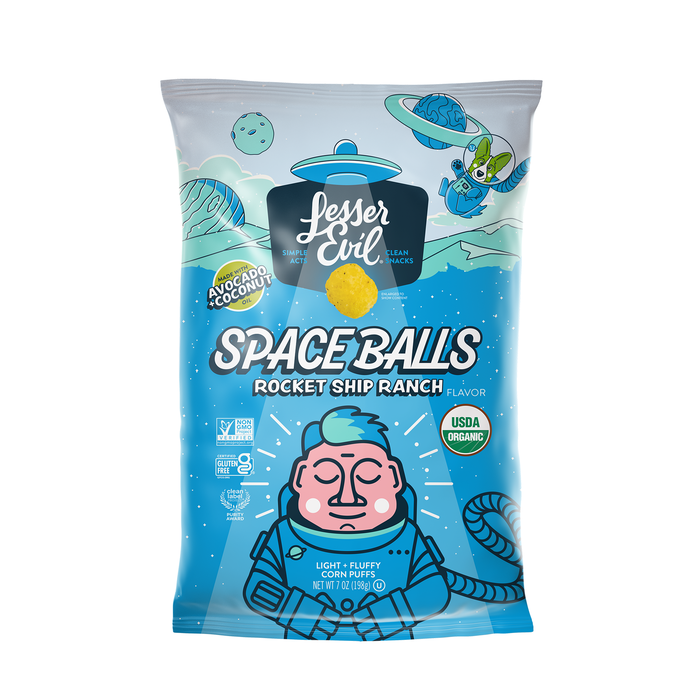 LesserEvil Rocket Ship Ranch Space Balls 7oz