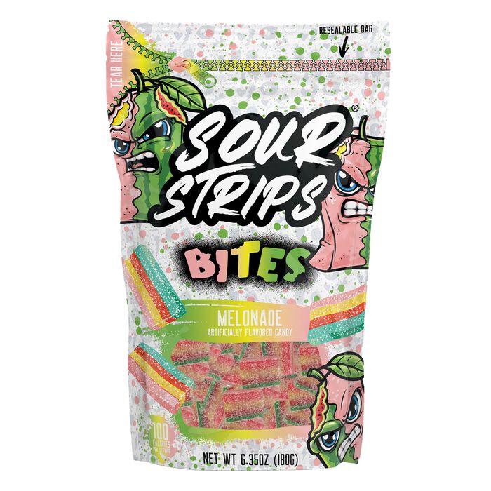 Sour Strips Melonade Bites Candy Bag, 6.35oz