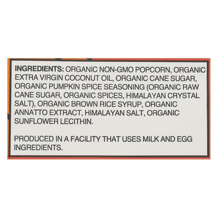 LESSEREVIL Organic Pumpkin Spice Popcorn, 6.4 OZ