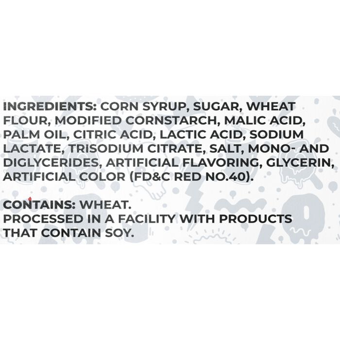 Sour Strips Strawberry Candy Peg Bag, 3.4oz