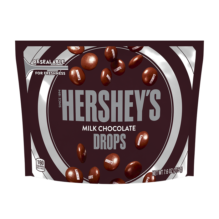 HERSHEY'S Milk Chocolate Drops 7.6oz Candy Bag